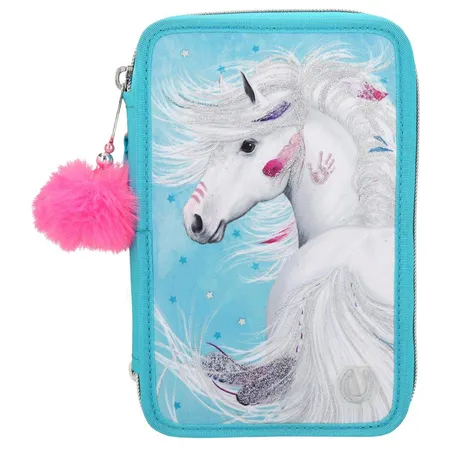 Depesche Miss Melody 3-Fach Federtasche LED Türkis
