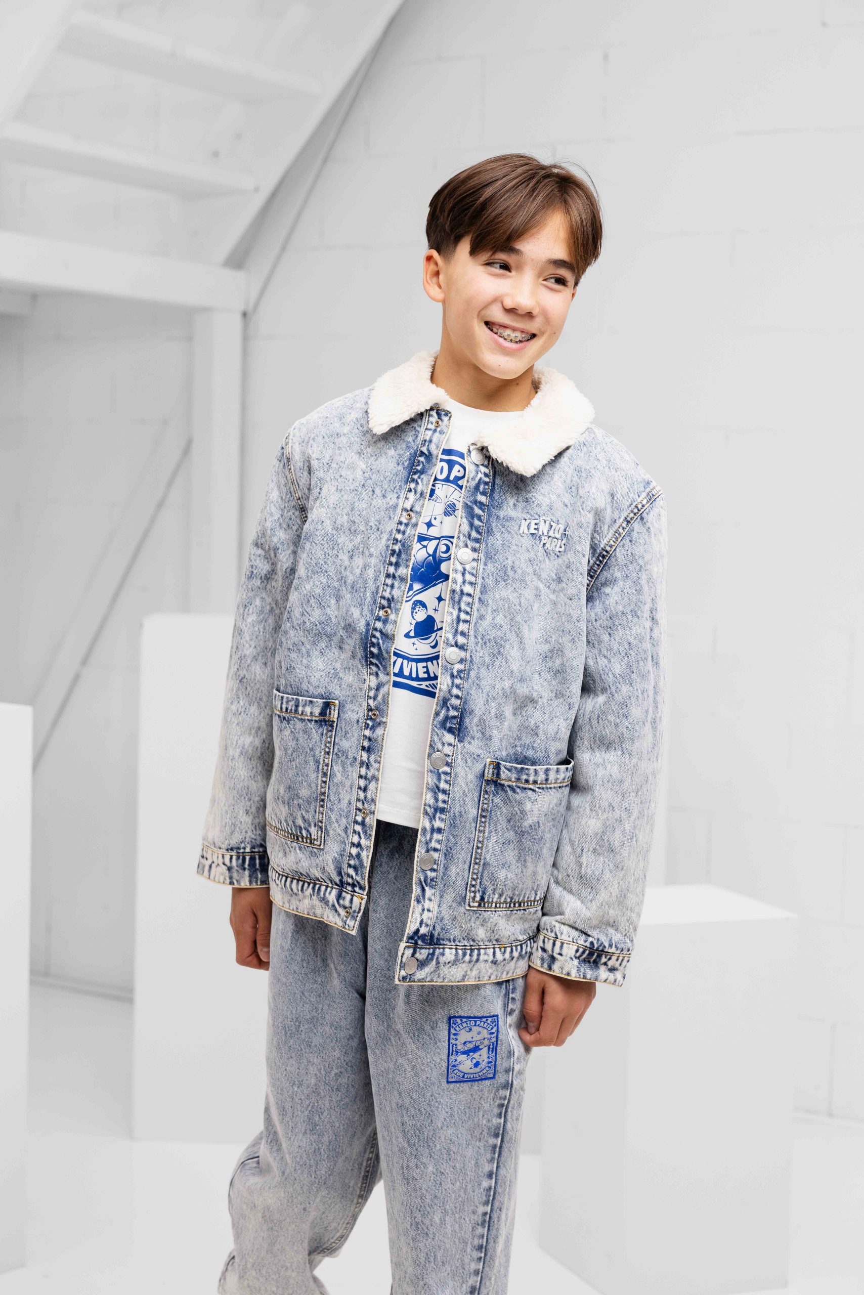 Kenzo Cosmic Fun Reversible Jack Kids Blauw