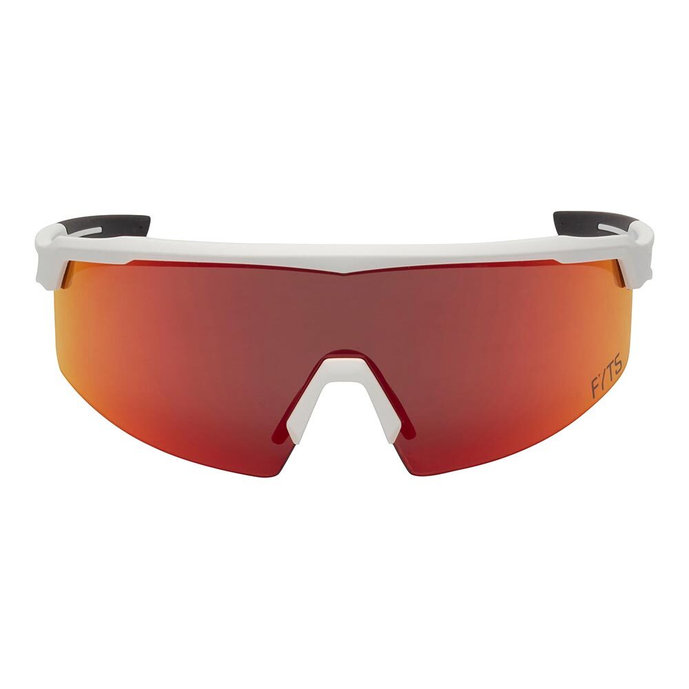FYTS SNLR Fietsbril Mat Wit met Rode Lens