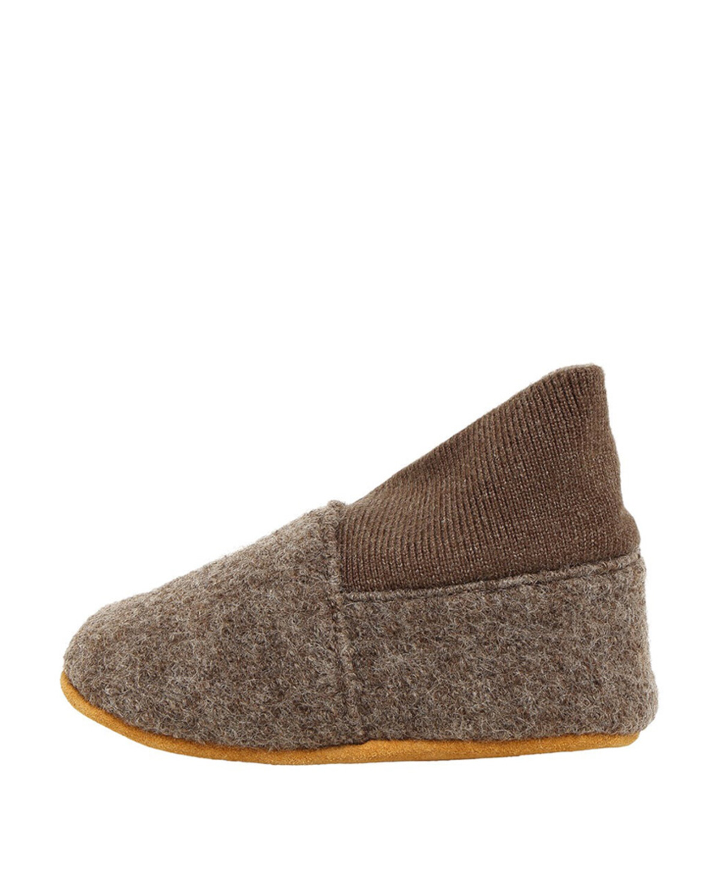 EN FANT Wool Rib uniseks pantoffels  bruin