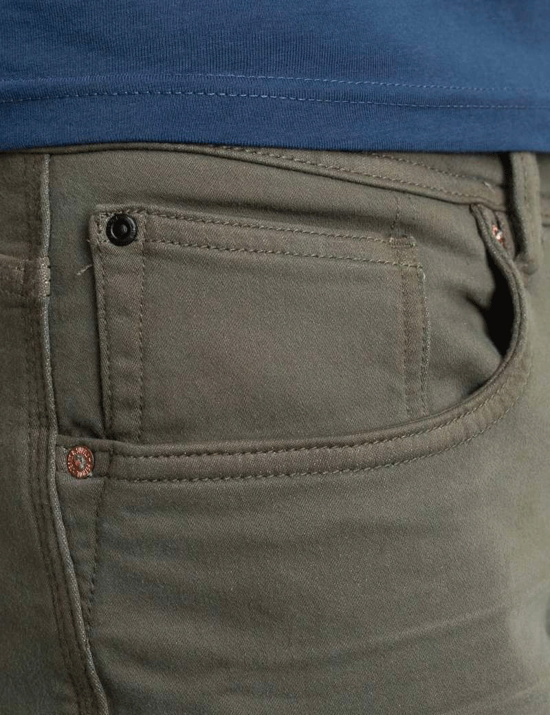 PETROL IND SHORT DENIM DUSTY ARMY