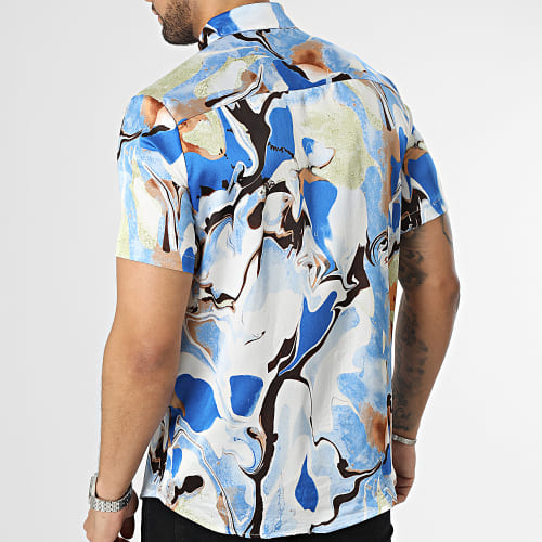 Chemise Manches Courtes Bleu Clair