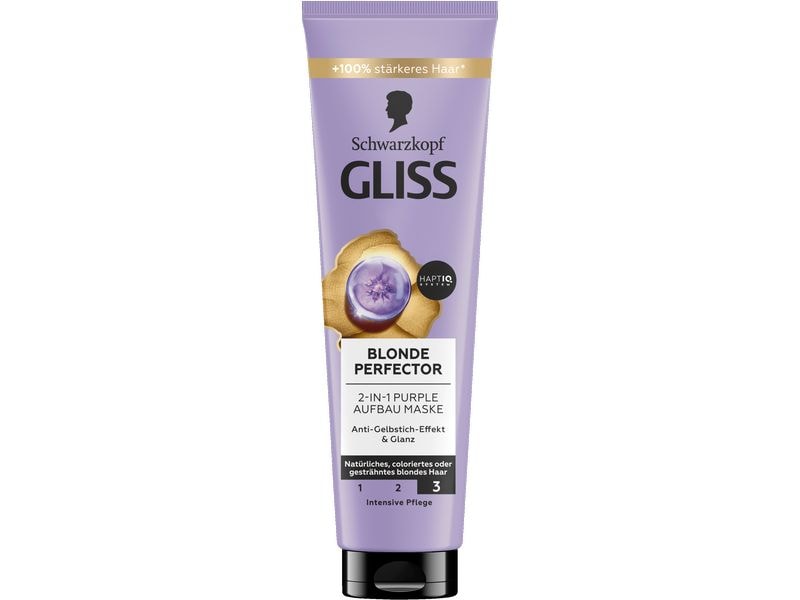 Schwarzkopf GLISS Haarmaske Blonde Perfector 150 ml Anwendbar als Haarspülung und als Haarmaske