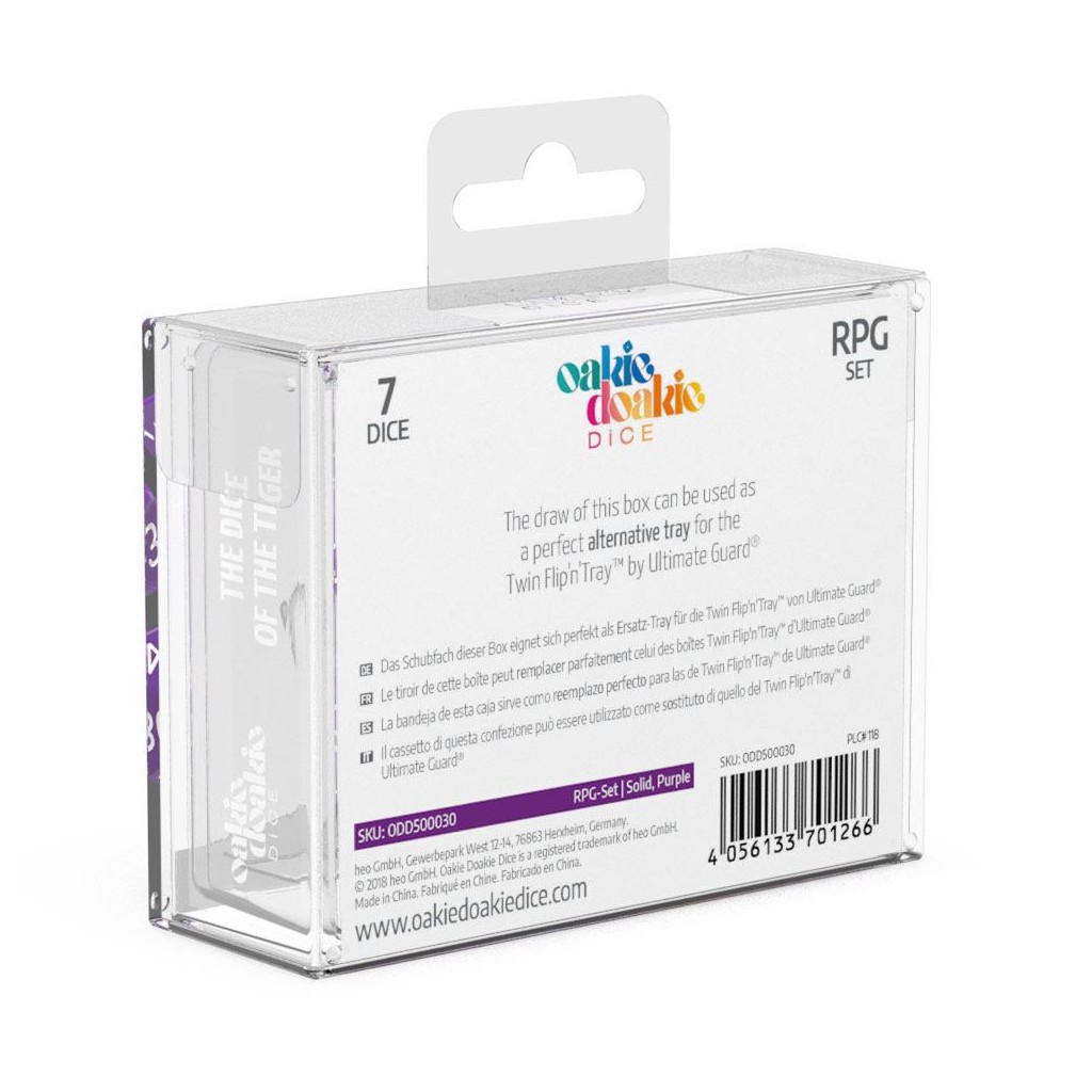 Oakie Doakie Dice dés RPG-Set Solid - Violet (7)