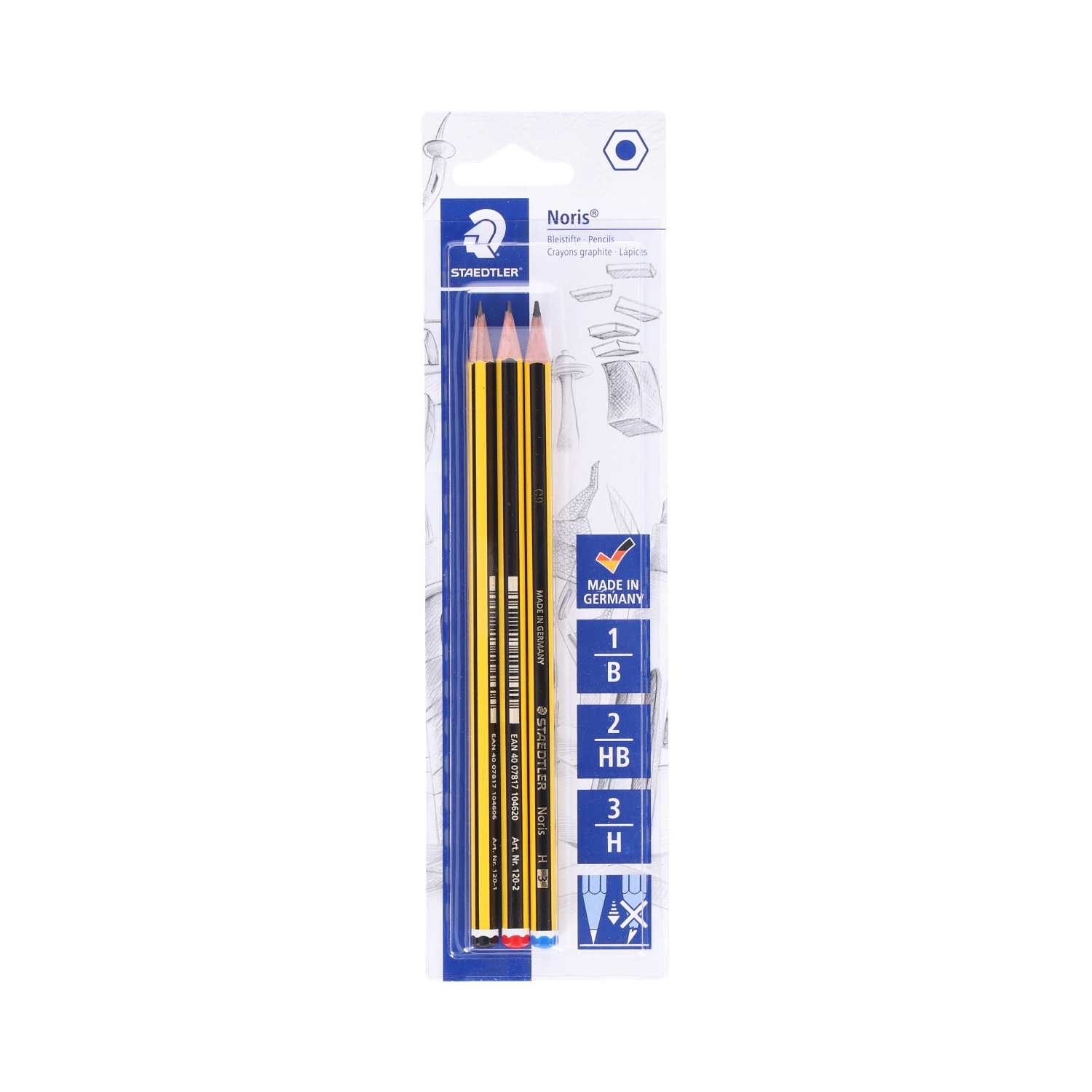 STAEDTLER Noris® Schulbleistifte (B, HB, H) 3er
