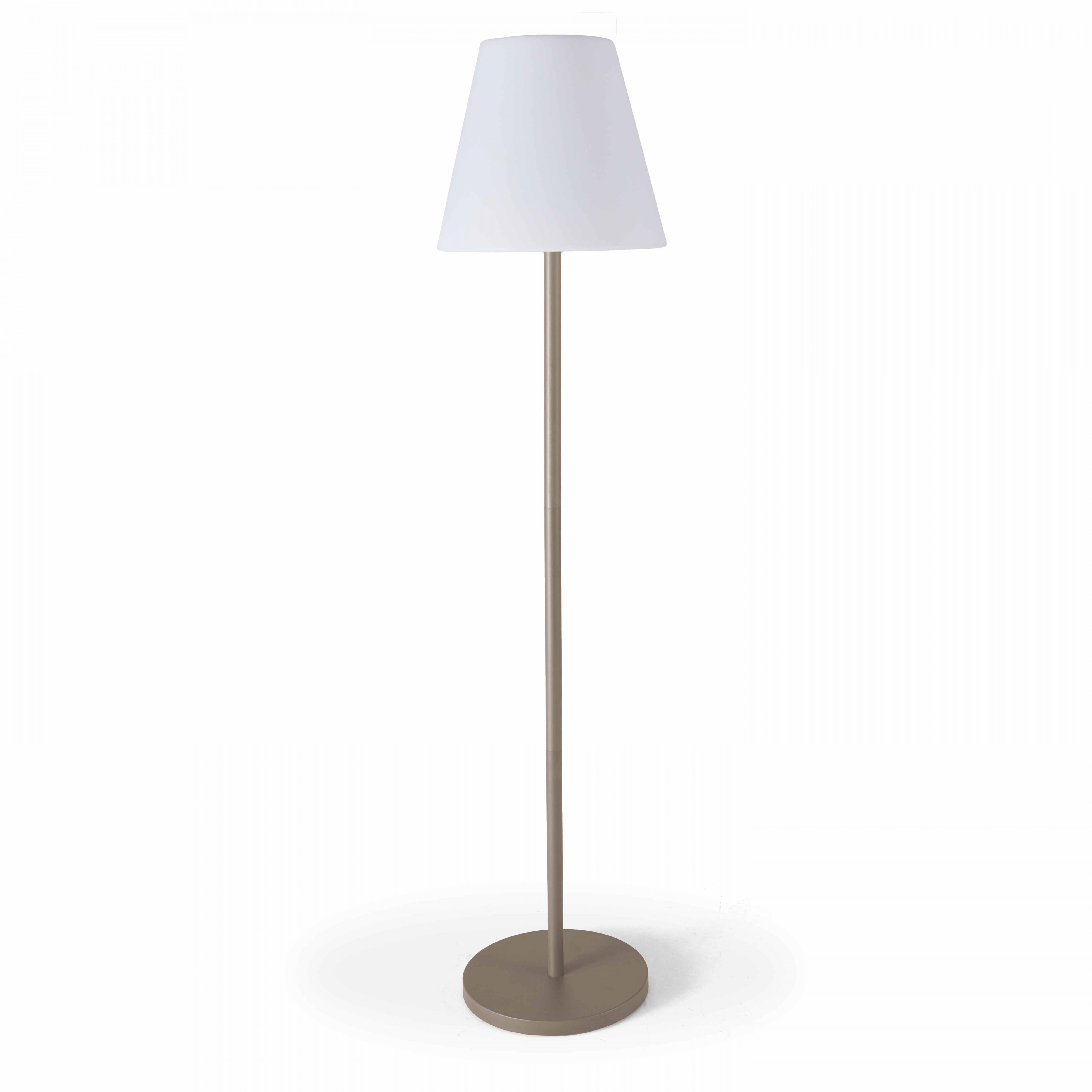 Lampadaire en acier taupe