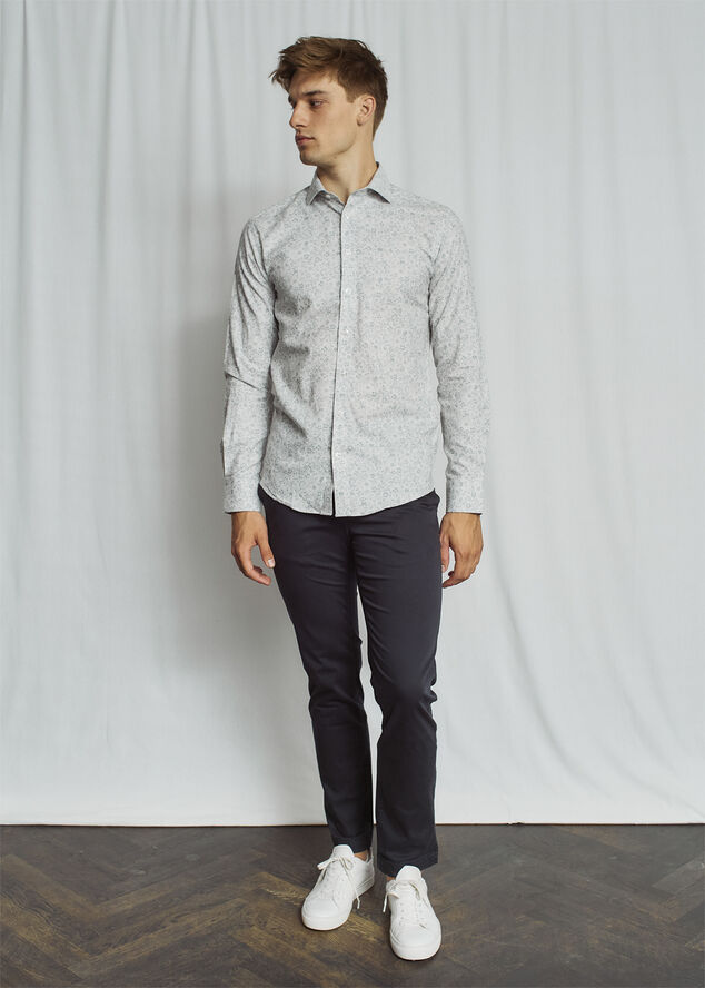 Bruun & Stengade BS Rudy Modern Fit Shirt Light grey