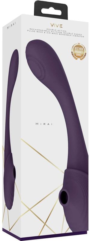 VIVE by Shots - Mirai - Double Ended Pulse Wave Air Wave Bendable Vibrator
