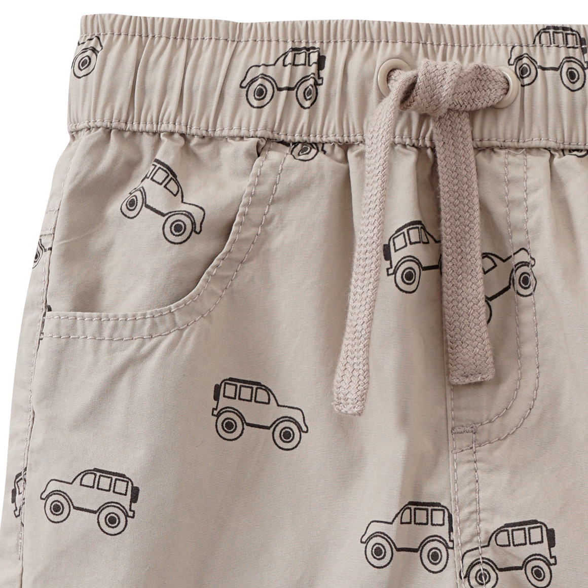 Topomini Baby Shorts mit Autos allover beige