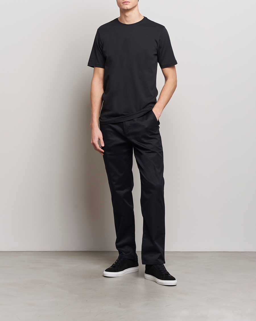 KnowledgeCotton Apparel Agnar Basic T-Shirt Jet Black