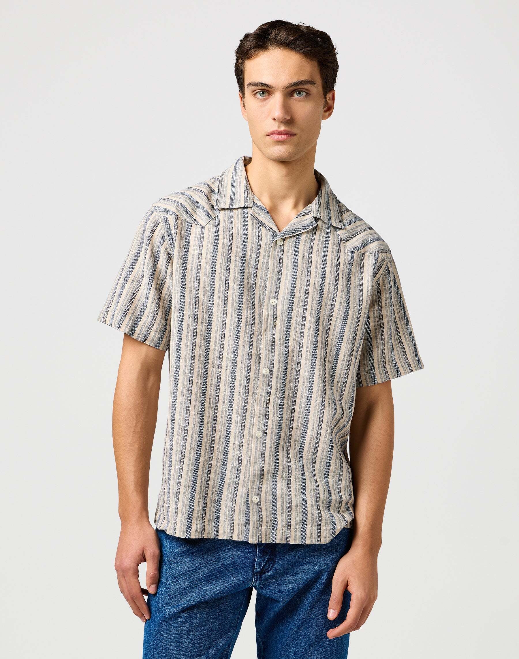 Wrangler Leinenhemd »WRANGLER Leinenhemd Ss W Resort Shirt«