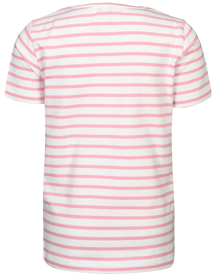 T-Shirt GIRLS FAULTIER gestreift in weiß/lightpink