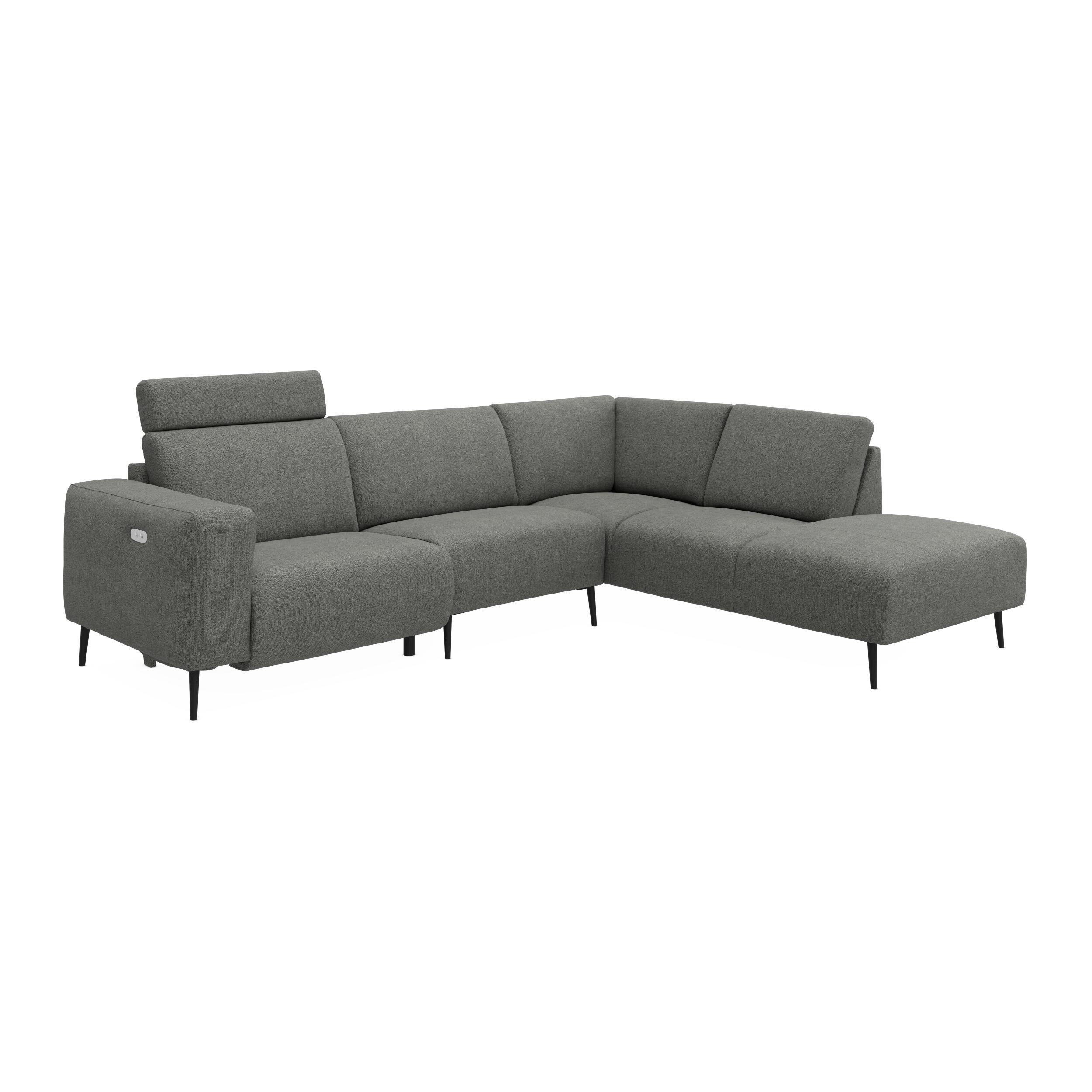 Remus højrevendt sofa med pufafslutning