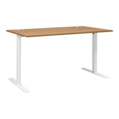Bureau YES ! - 140 cm - Pieds métal fixes - Merisier