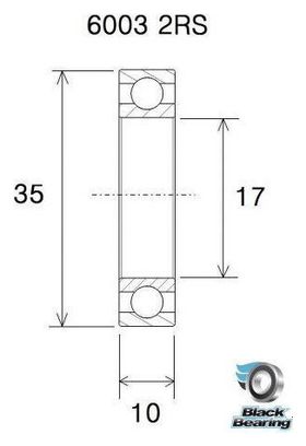 Roulement B3 - BLACKBEARING - 6005-2rs