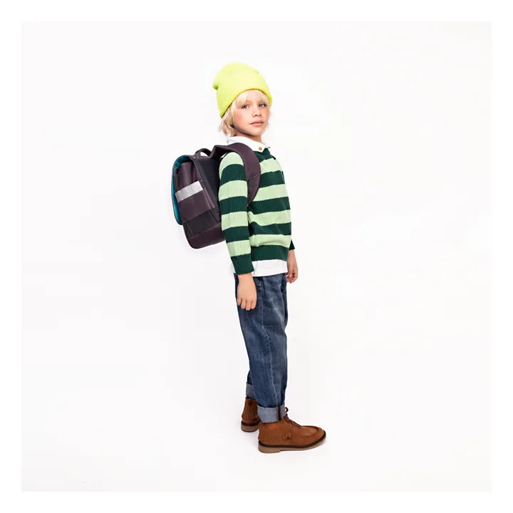 Jeune Premier Cartable Midi Space Invaders | Gris anthracite