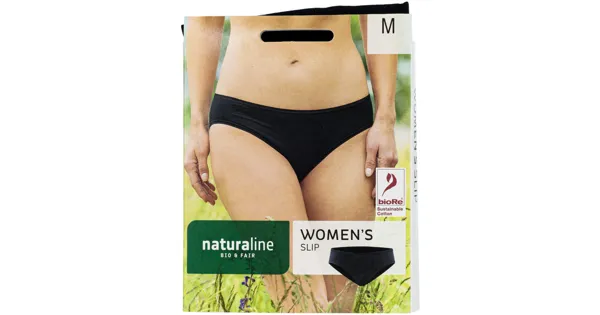 Naturaline Textil Damen Slip schwarz M