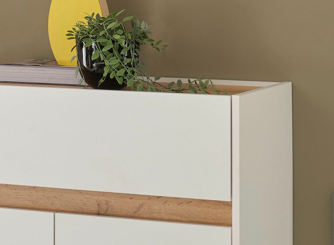 INOSIGN Schuhschrank »City/Giron, modernes Schuhregal, Schrank für 16 Schuhe, Schuhkommode« eine Schublade und vier Schuhfächer, viel Stauraum, 93 cm breit