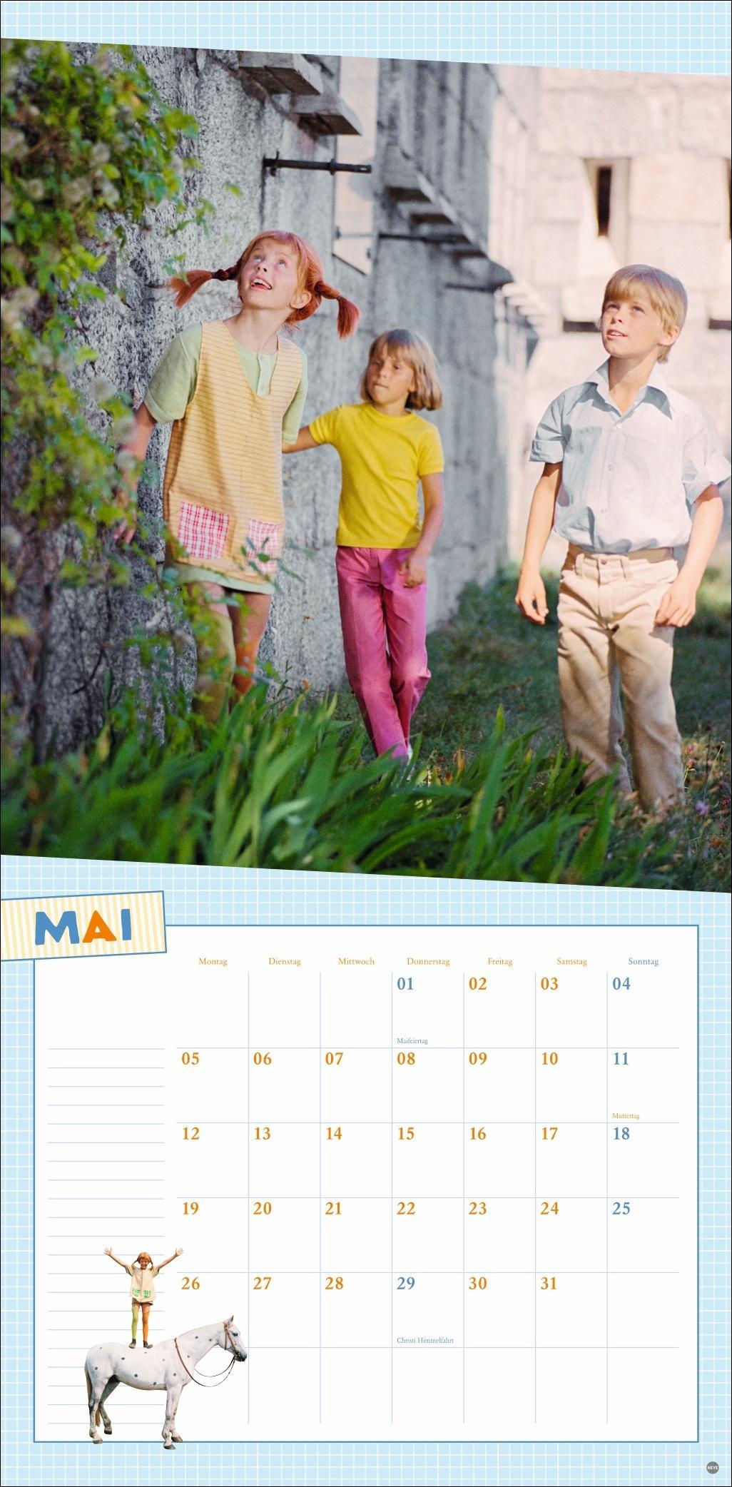 Pippi Langstrumpf Broschurkalender 2025