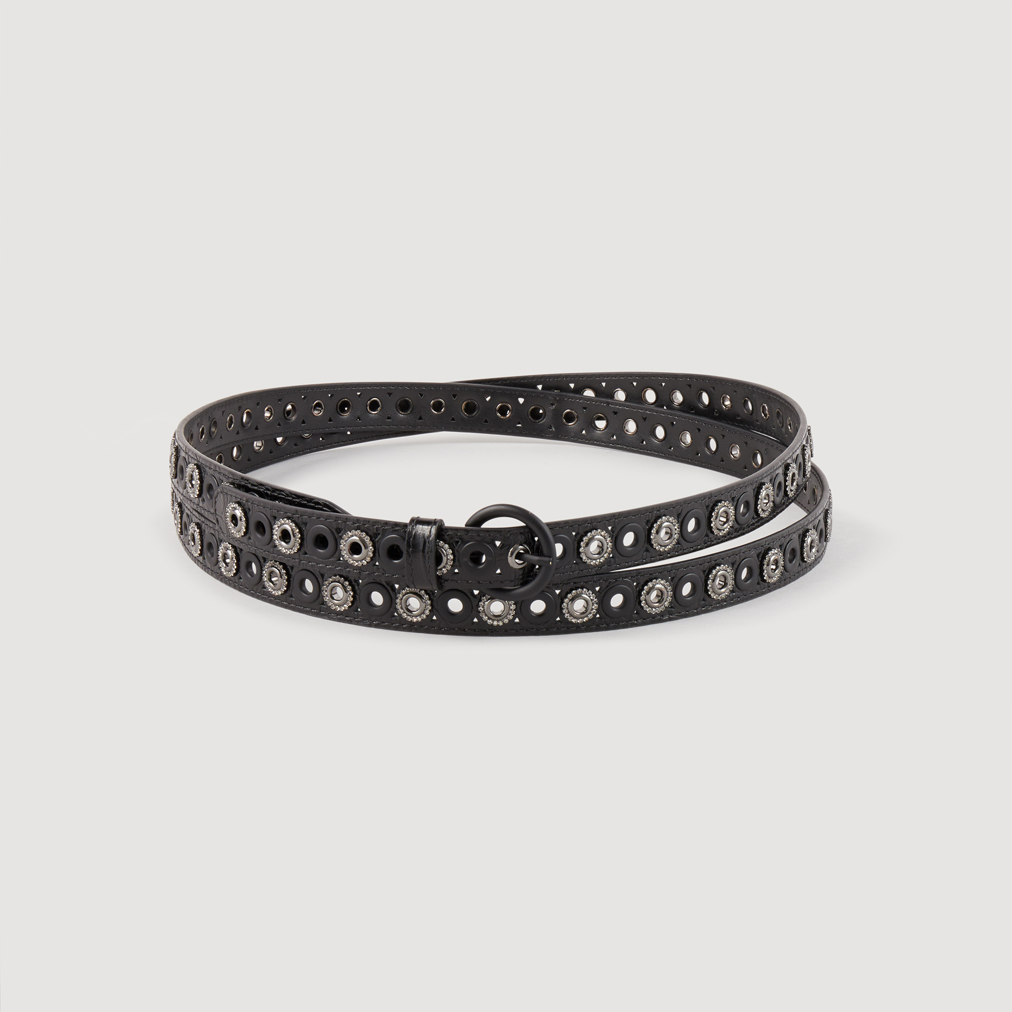 Ceinture en cuir á œillets