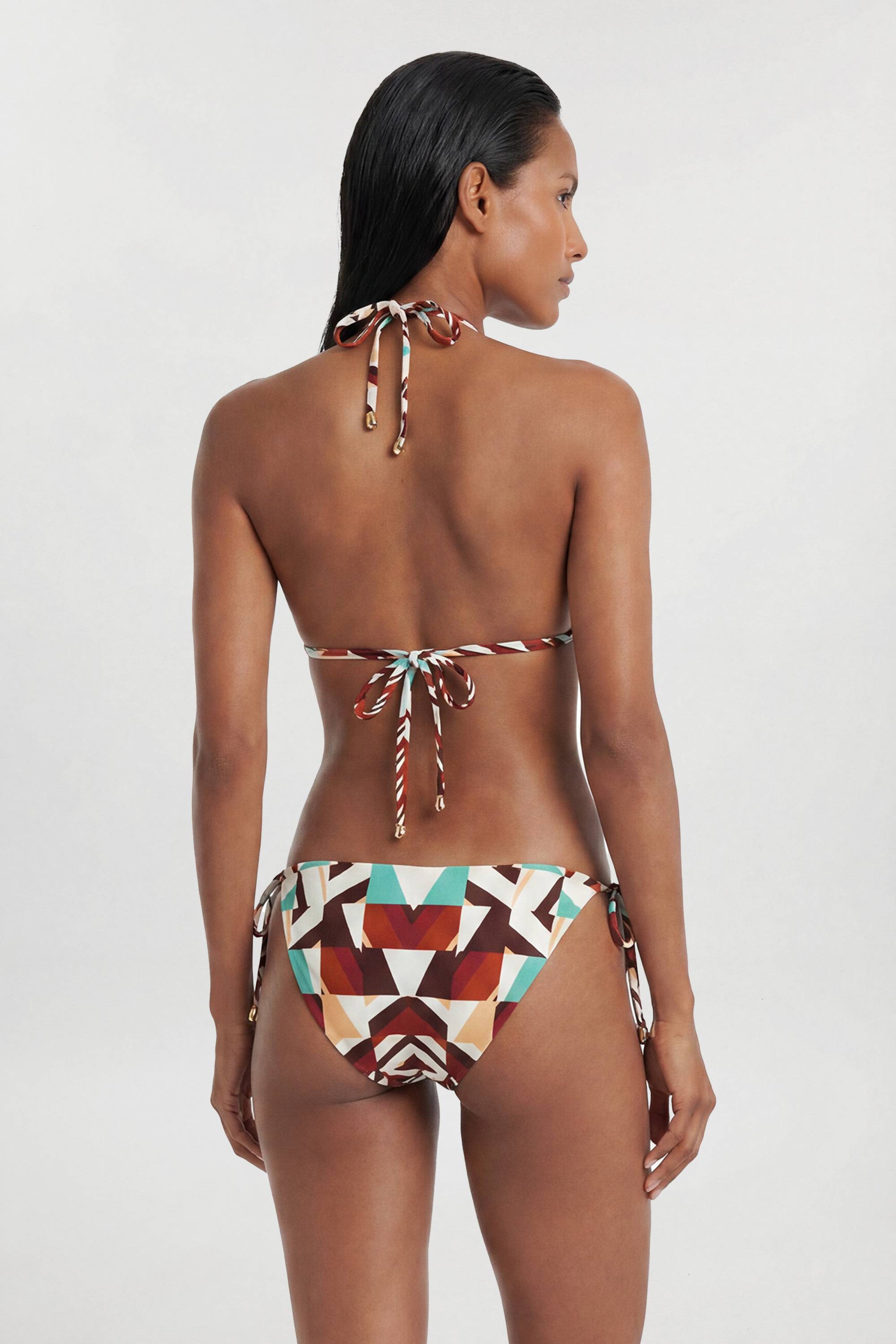 KarenMillen Bas De Bikini Imprimé À Détails Contrastés