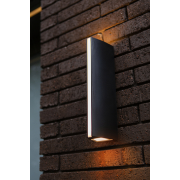 Lutec wandlamp Leo matzwart incl. LED lichtbron