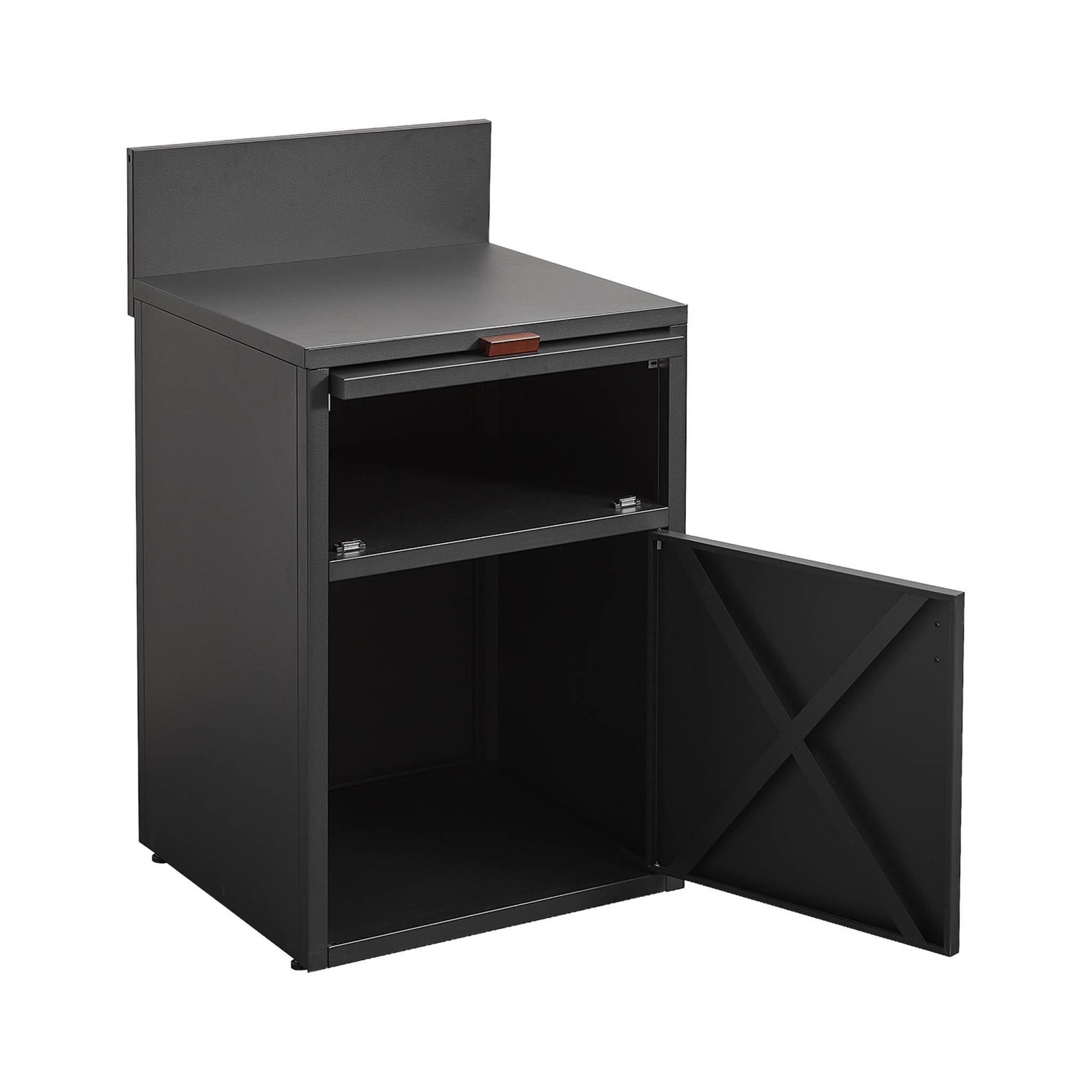 sweeek - Stalen buitenkeukenmodule met deur en klep L60cm