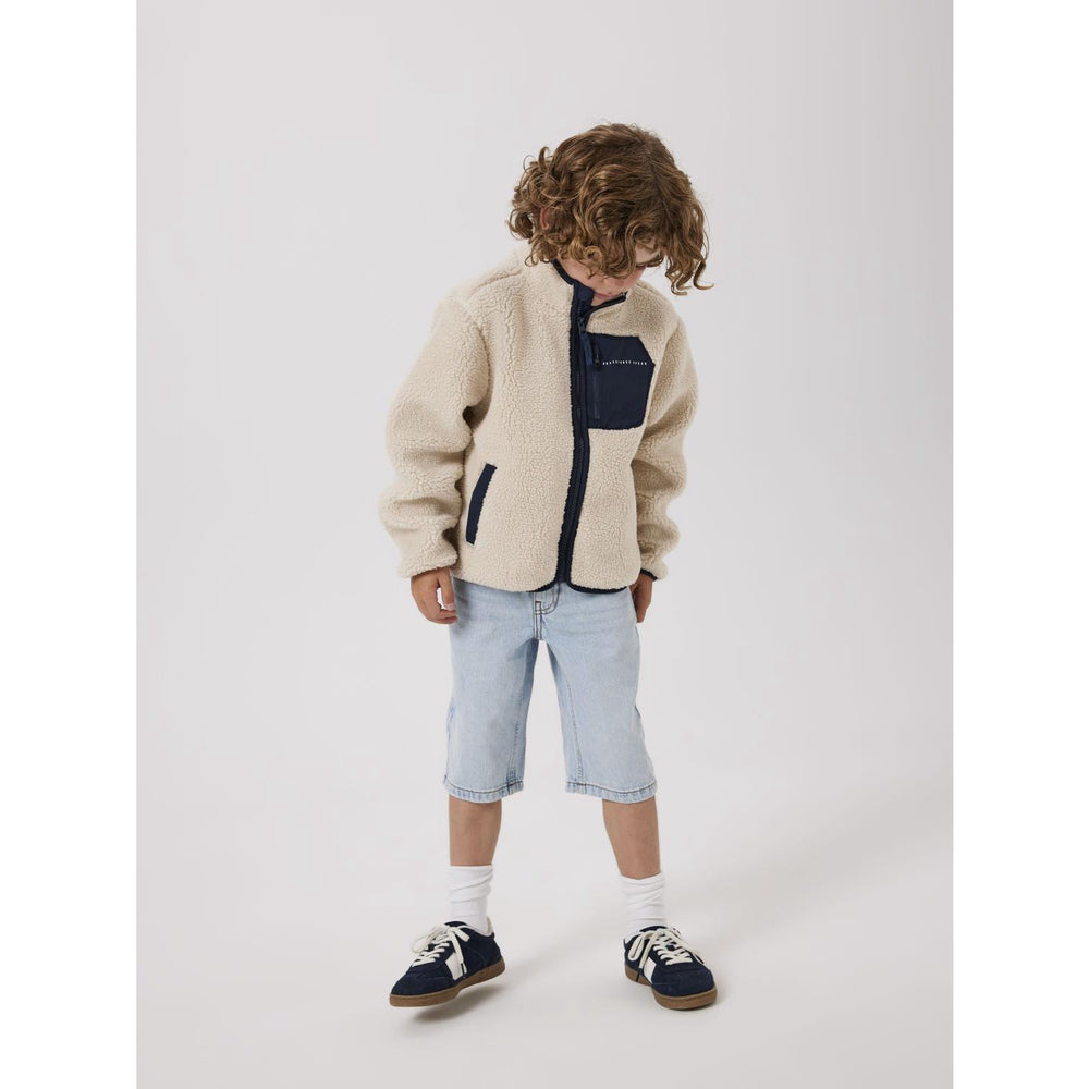 Køb Name It Moonbeam Chest Pocket Dark Sapphire Nknmattia Sherpa Jakke Pb