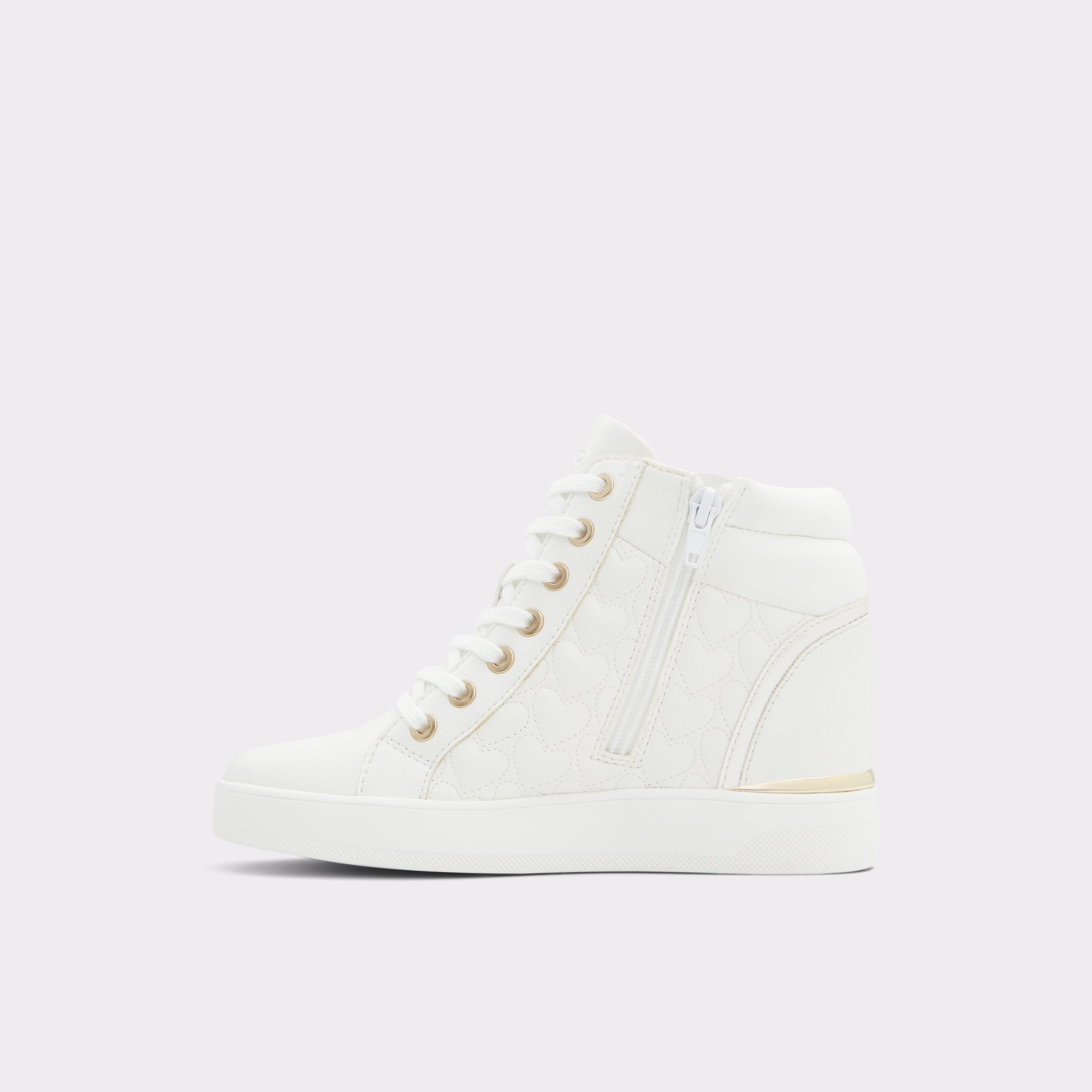 Ailannah White Synthetic Quilted Women High top sneakers