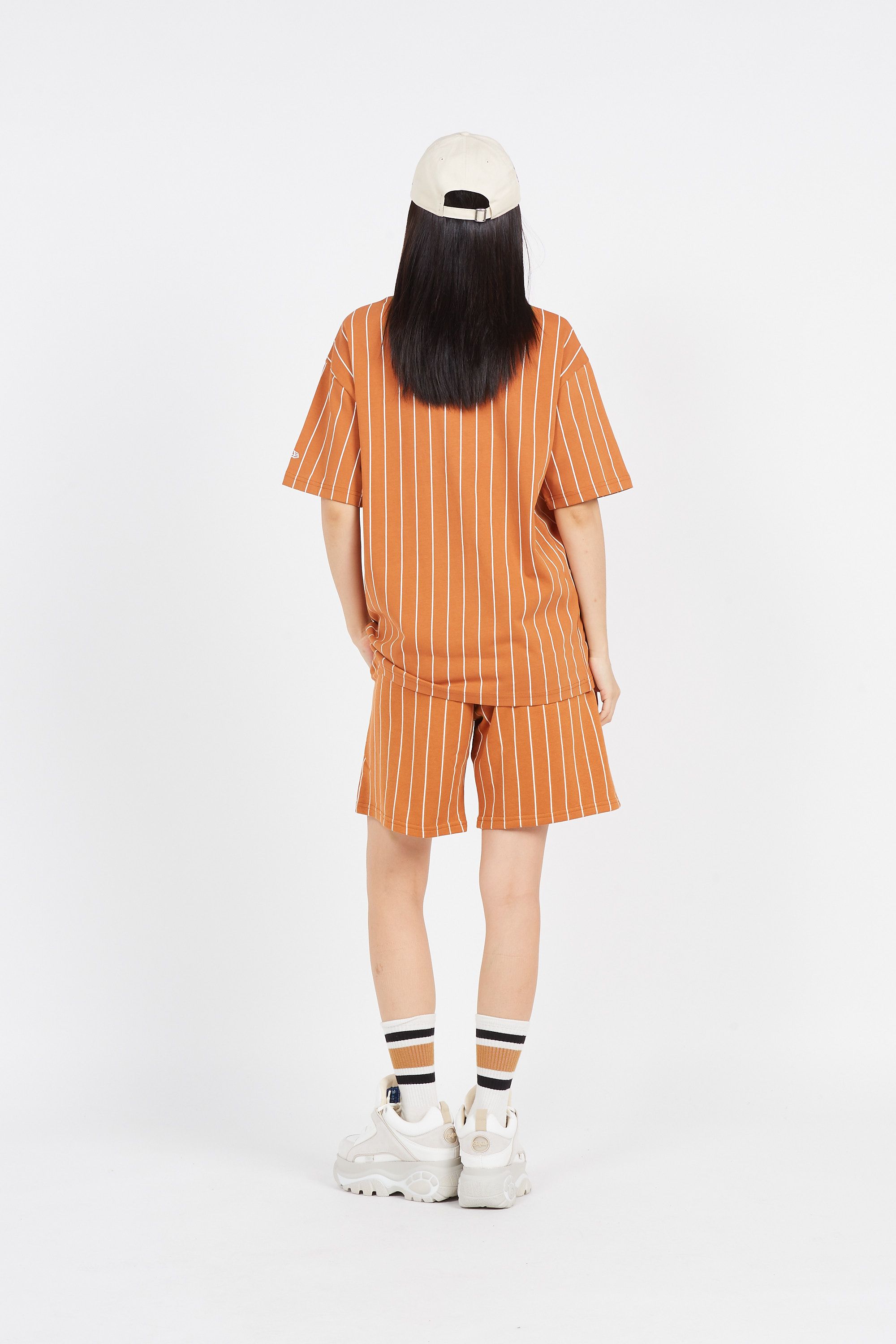NEW ERA T-shirt NEW ERA PINSTRIPE Marron