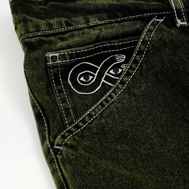 Short long en denim OG - Teint en vert