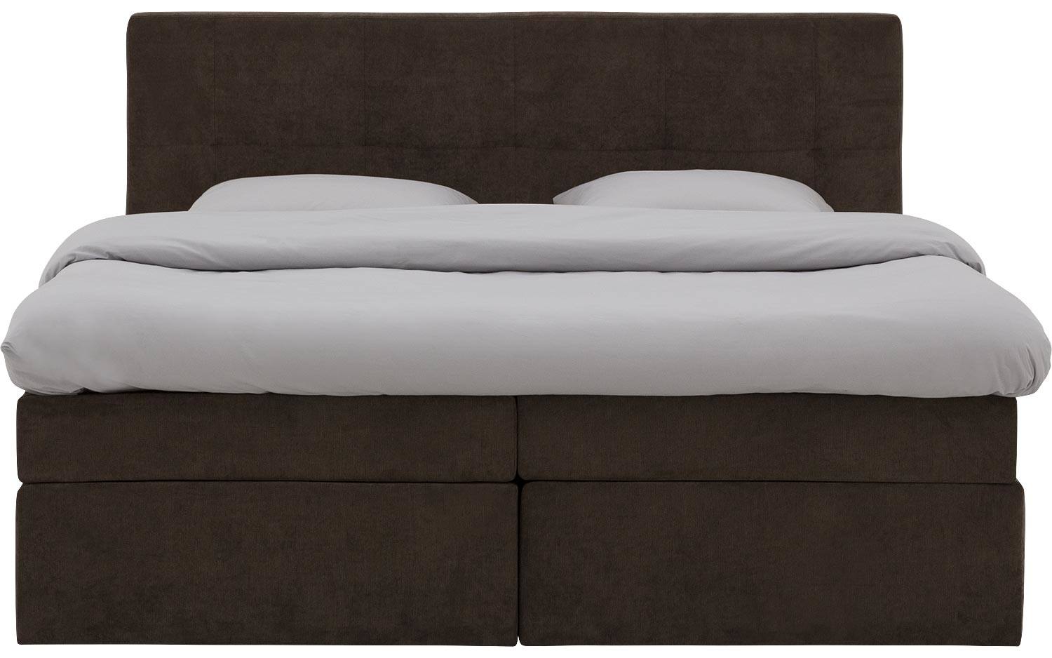 Goossens Boxspring Rud - bruin - 140 x 211 cm cm