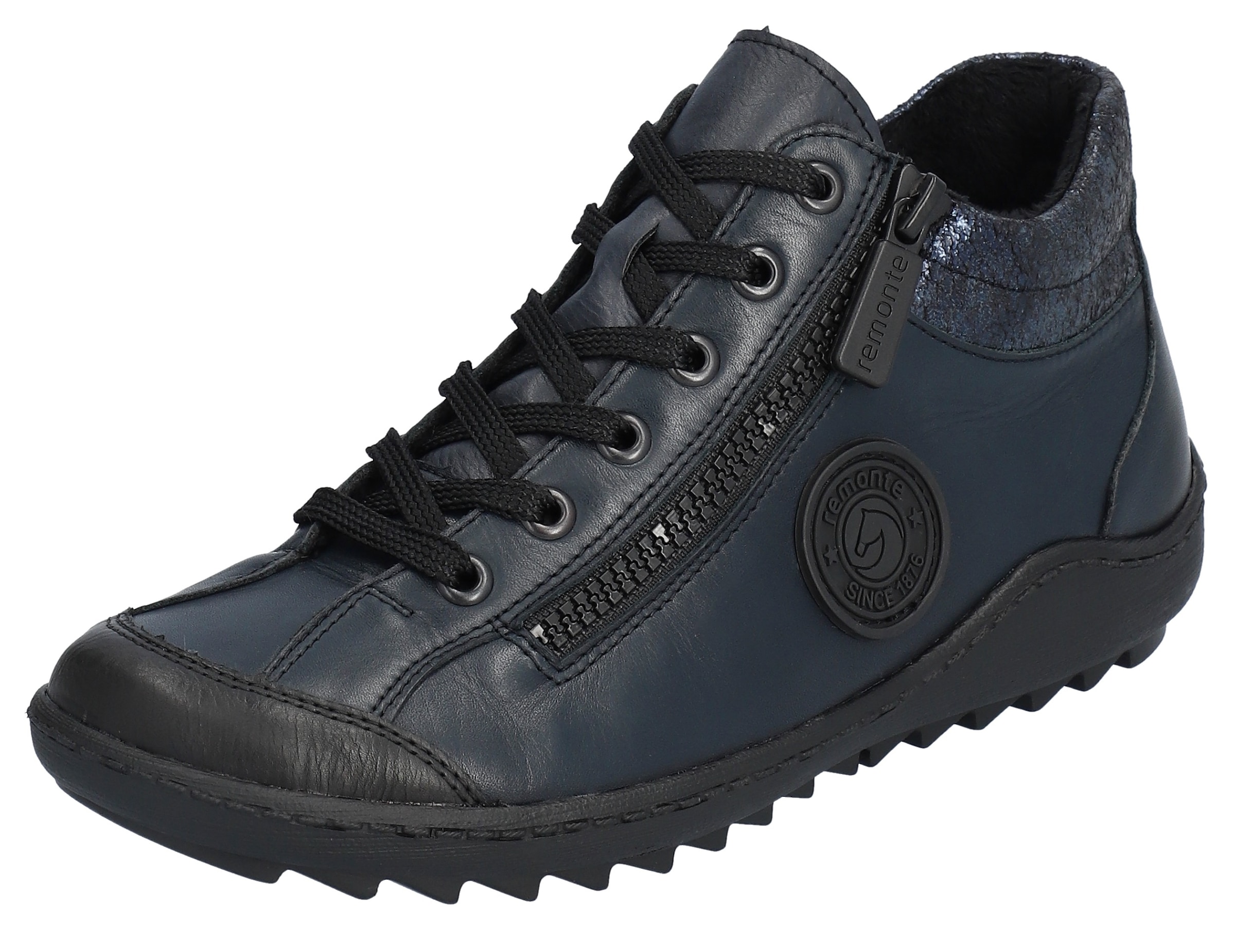Remonte Schnürboots  , Flats, Komfortschuh, Boots mit seitlichem Reissverschluss