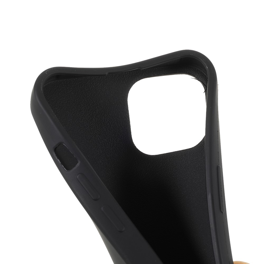iPhone 13 Necklace Gummi Case Hülle   Handykette (150cm) - Schwarz / Silber