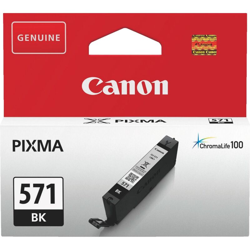 Canon CLI-571BK cartouche noire photo pour imprimante jet d'encre