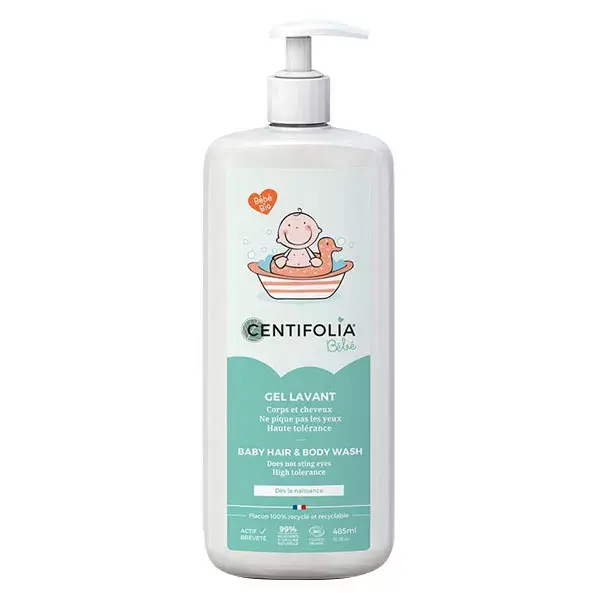 Centifolia Bébé Gel Lavant Corps Cheveux Bio 485ml