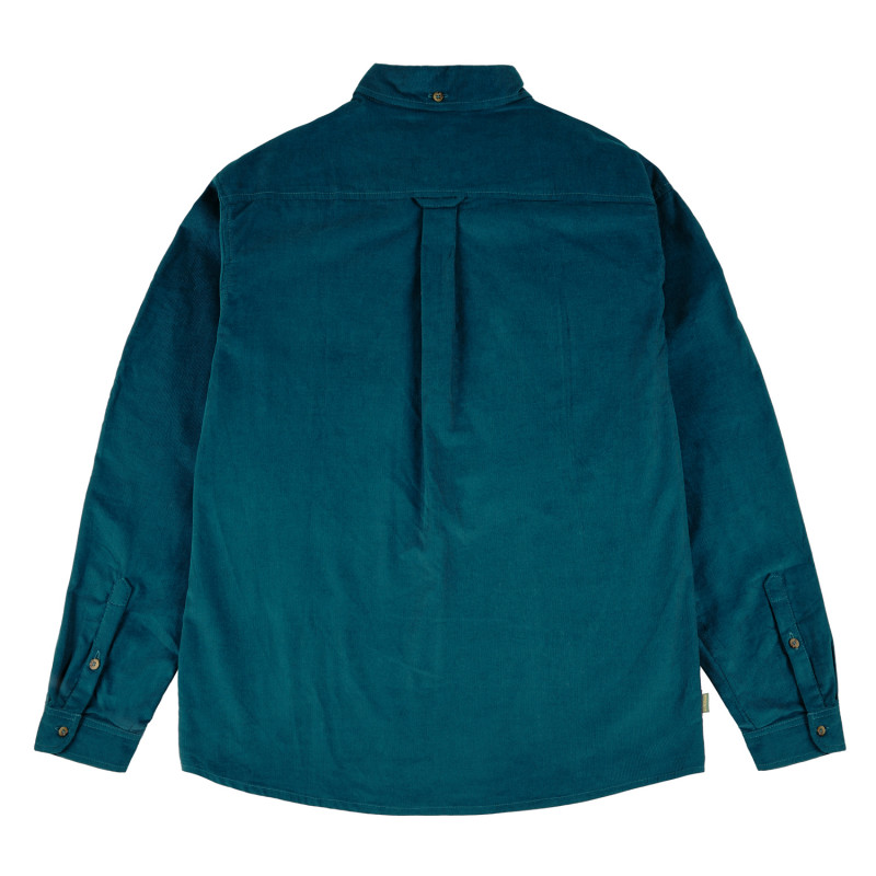 CHEMISE EN VELOURS PWS - BLEU PÉTROLE