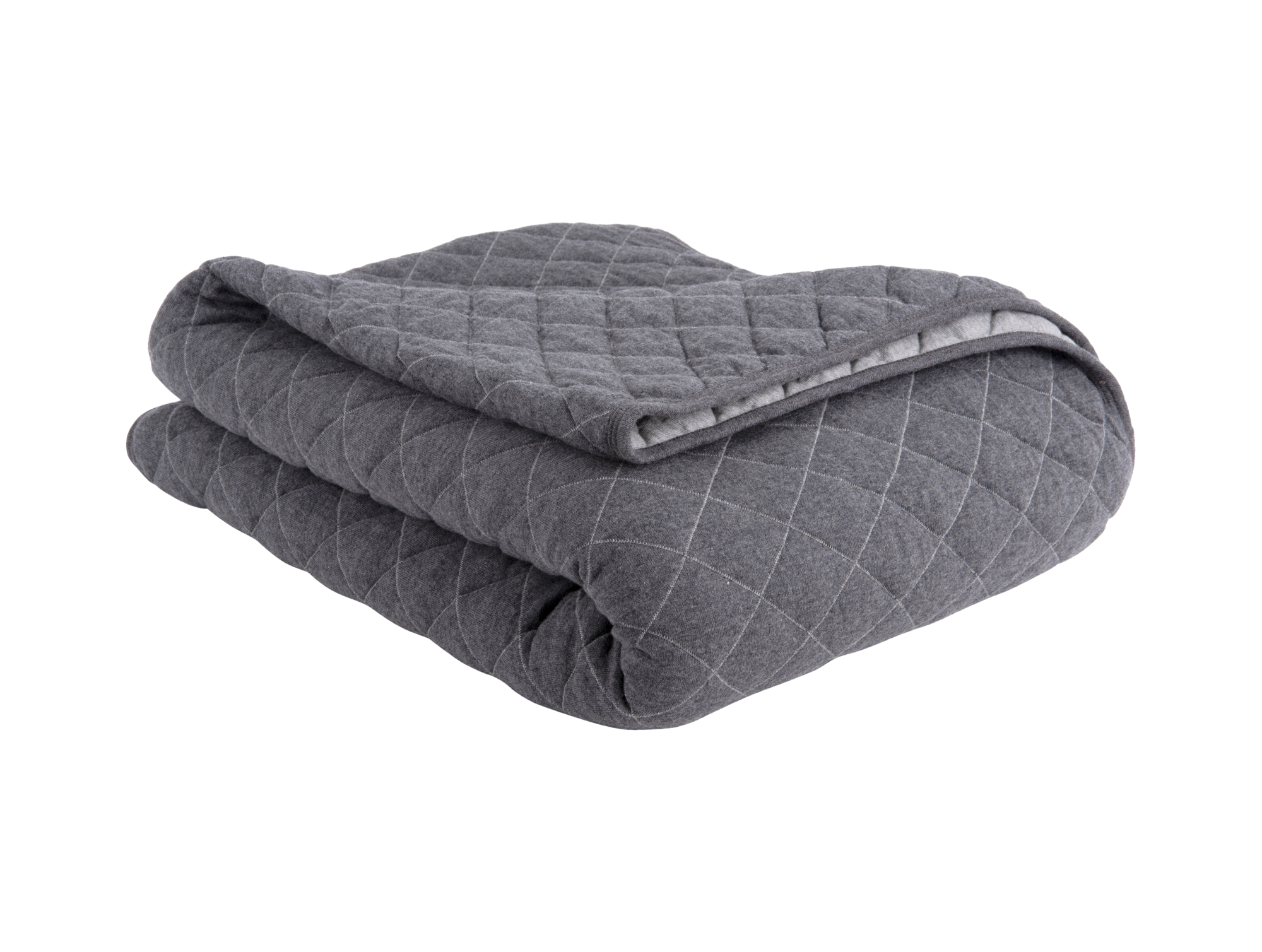 Throw Diamonds quilted cotton dark grey