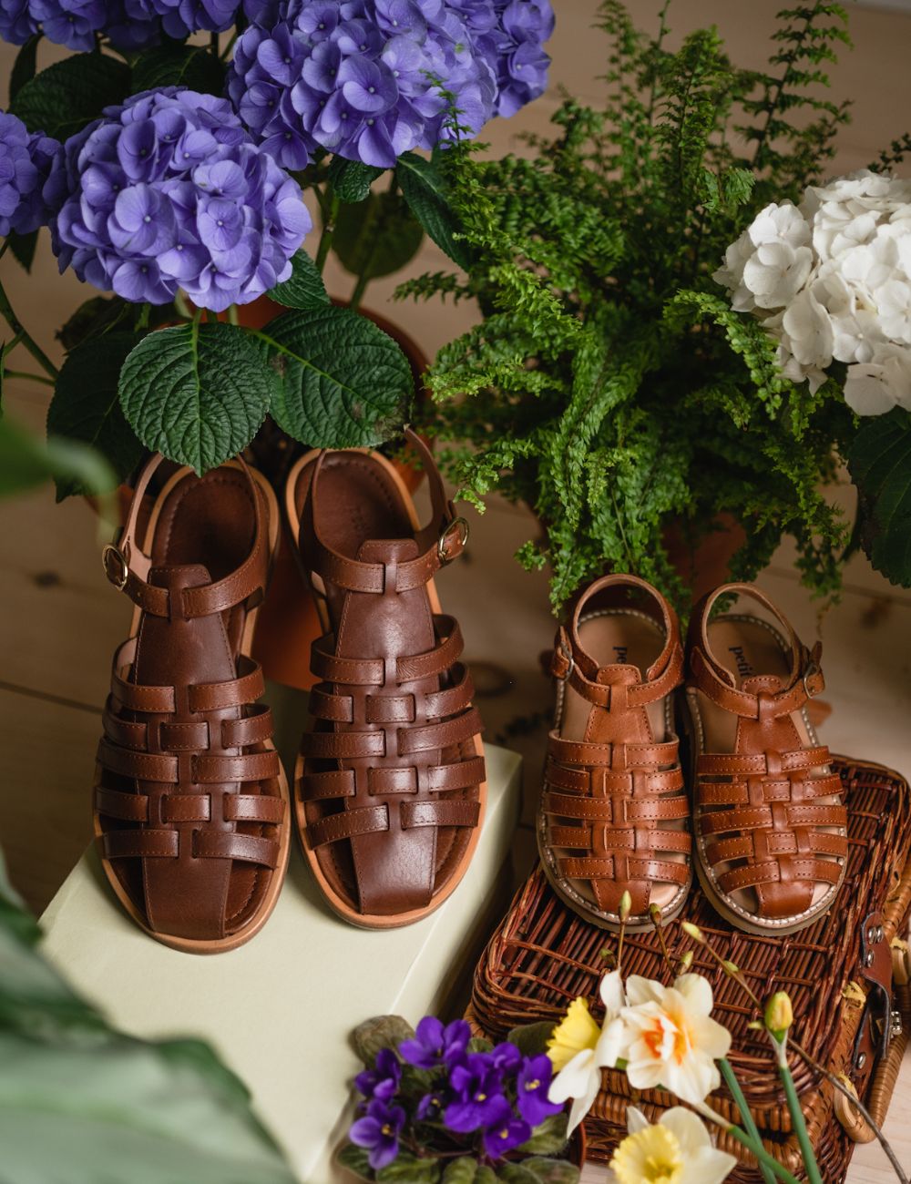 Braided Sandal - Cognac