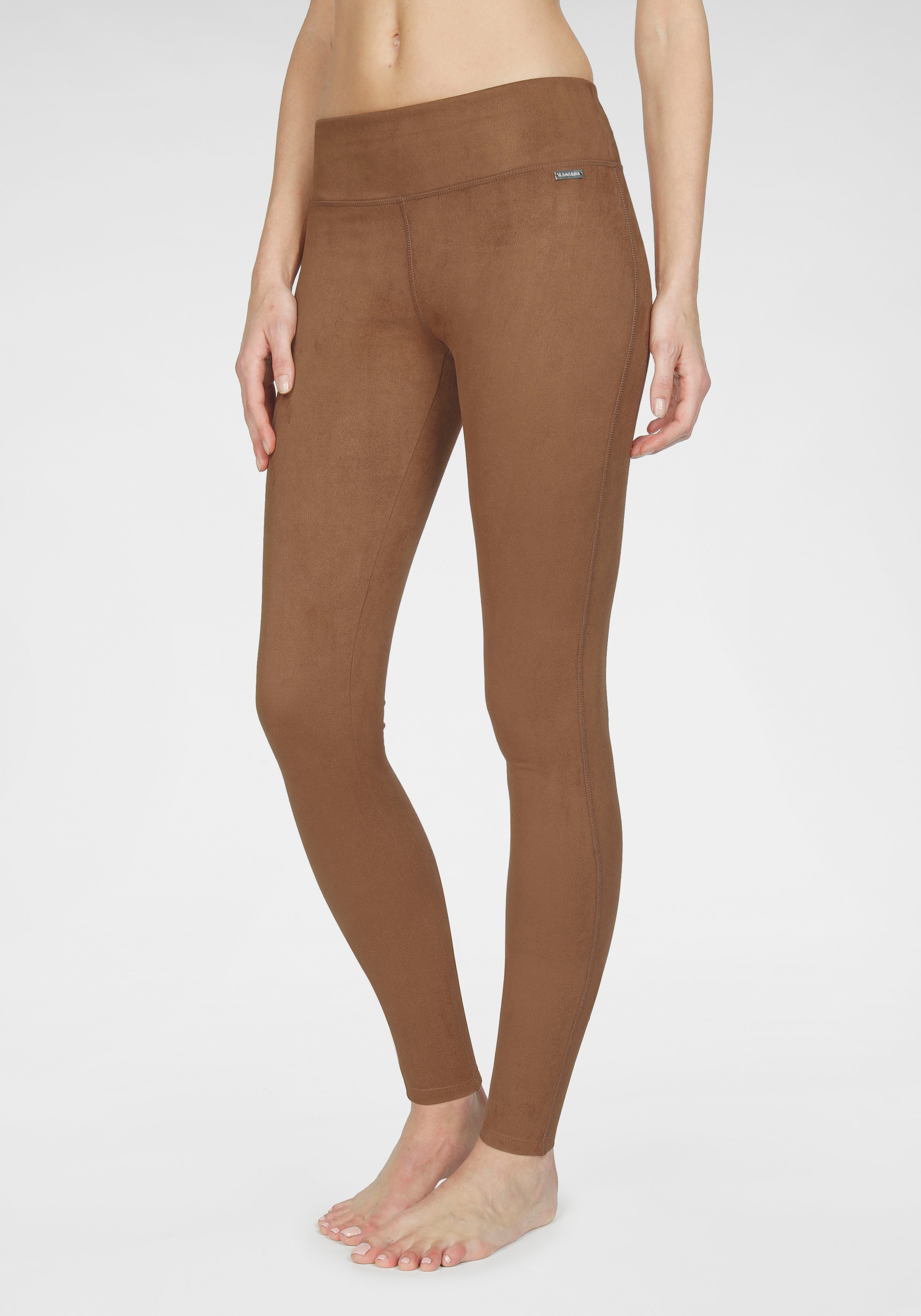 LASCANA Leggings  in  Velourleder-Optik