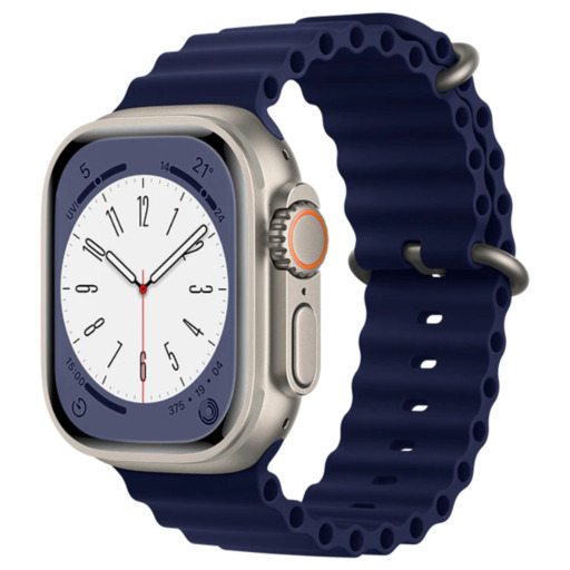 Pulseira de silicone compatível com Apple Watch 42/44/45/49mm Smartek Smtk-ocean