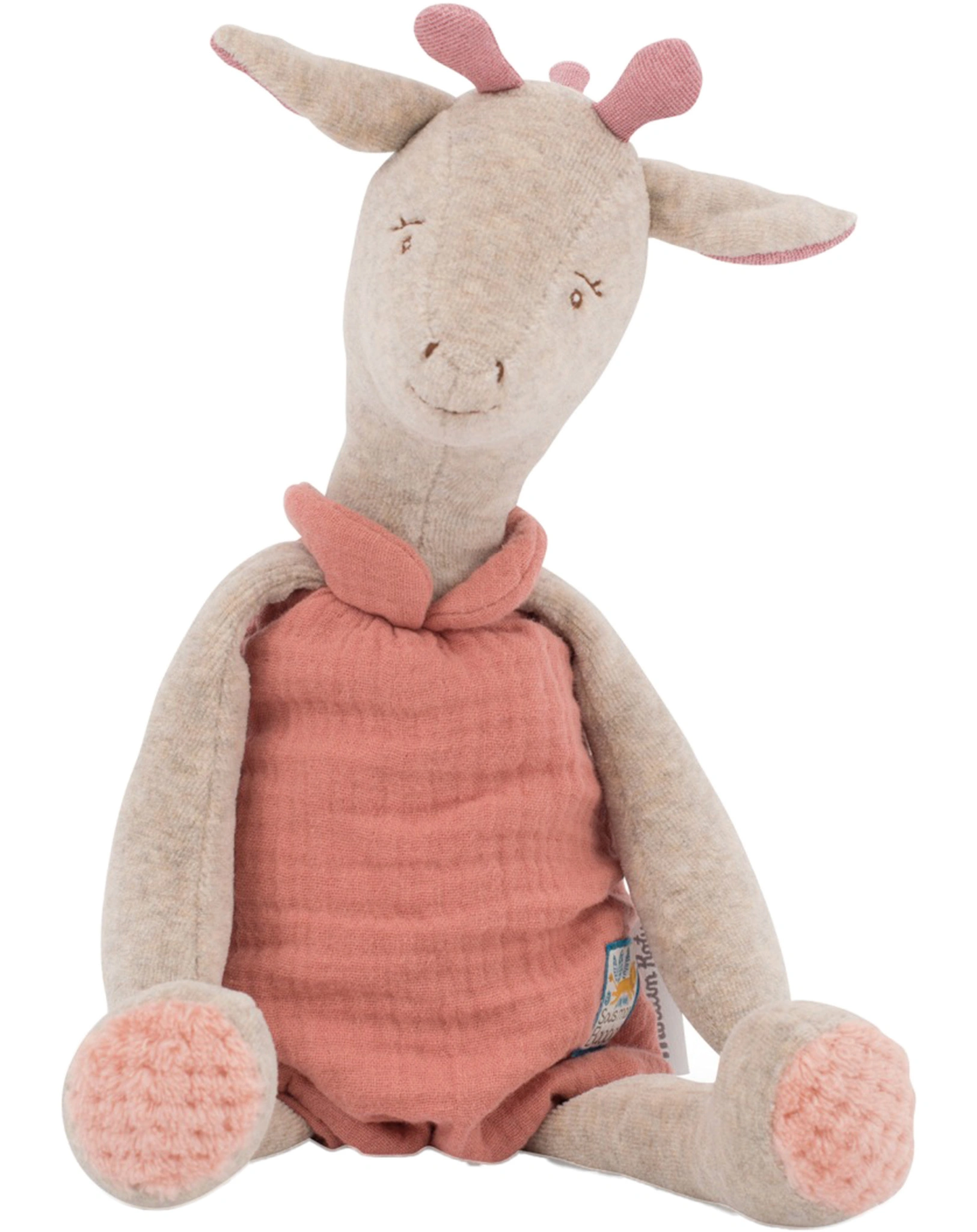 Kuscheltier GIRAFFE BIBICUS (37cm) in koralle
