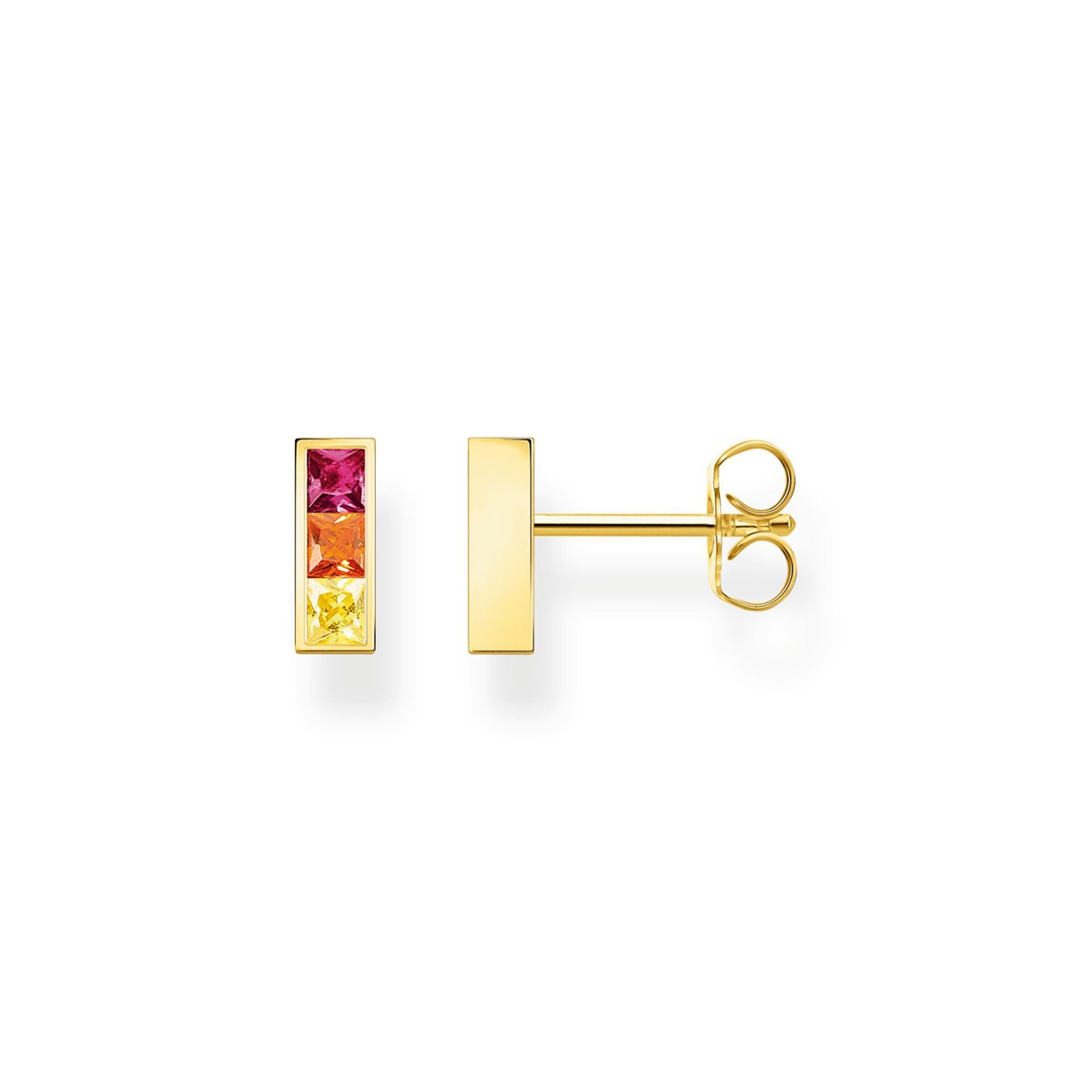 Boucles d'oreilles Thomas Sabo argent doré oxydesarc-en-ciel