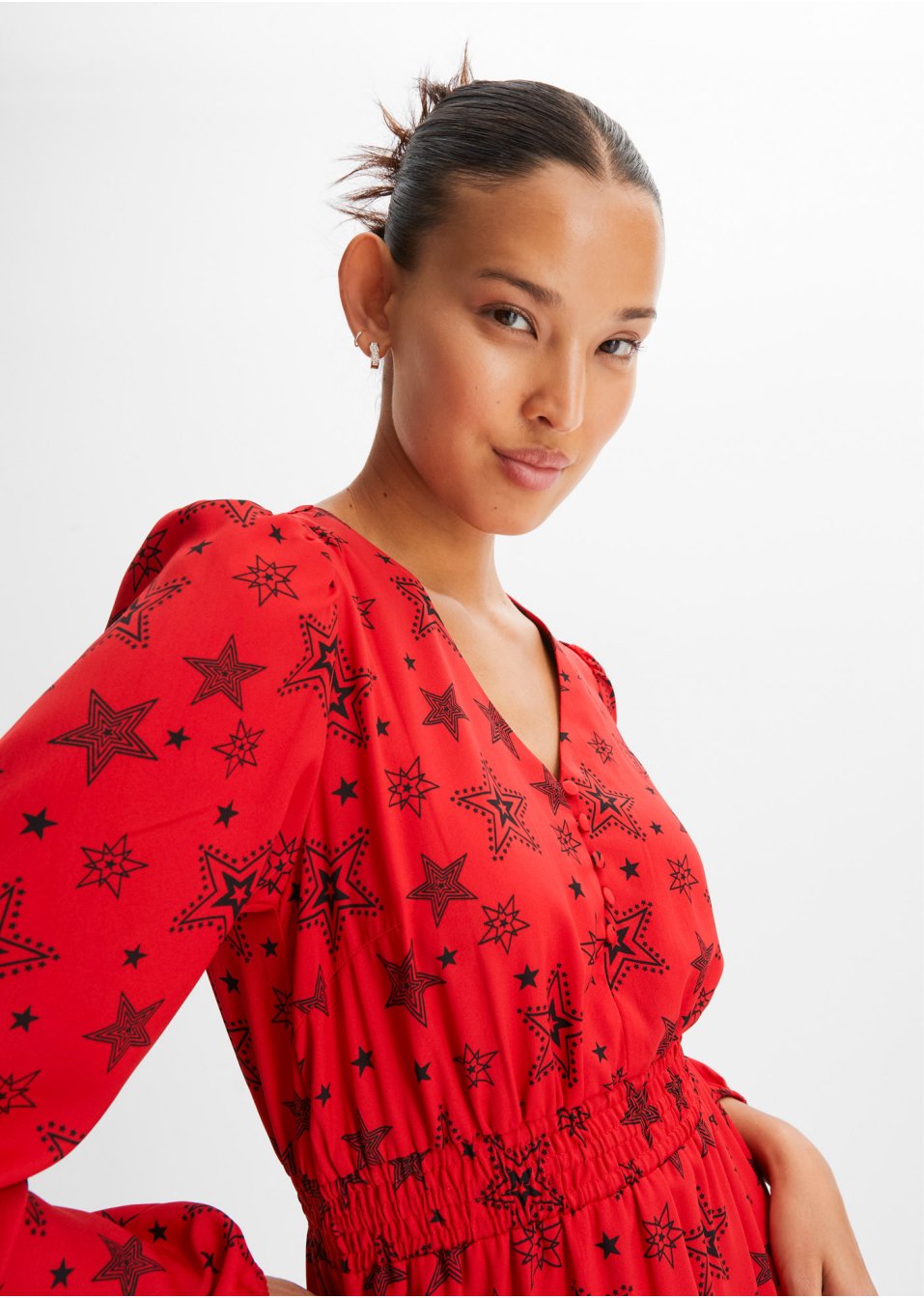 Robe midi à imprimé étoiles