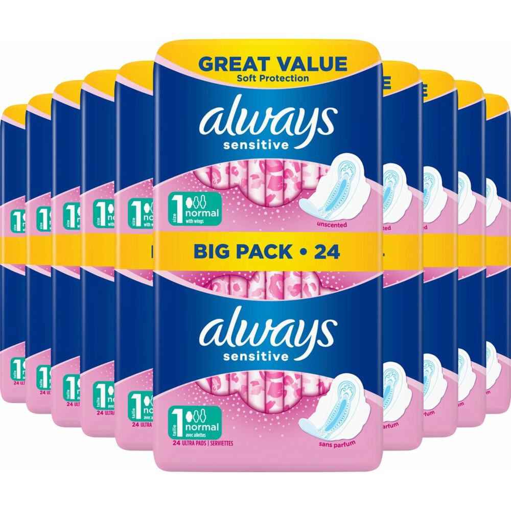 10x Always Maandverband Normal24 stuks