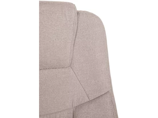 Chaise de bureau - Tissu & Métal chromé - Crème - XL Apoll