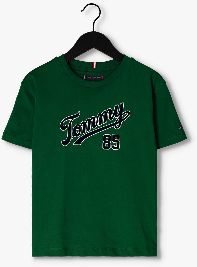 TOMMY HILFIGER donkergroene tommy hilfiger t-shirt th college 85 tee s/s