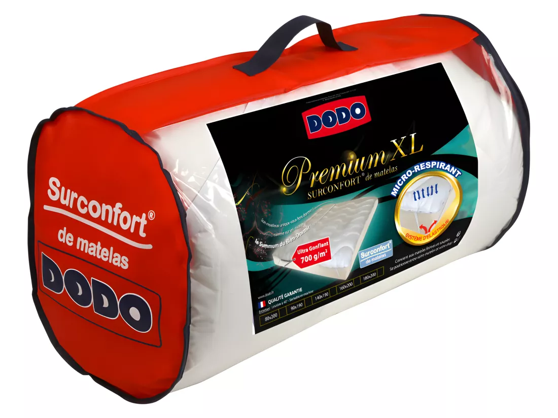 Surconfort Premium Xl Extraloft Fibres Air Top Résilientes Dodo - Surmatelas Pour Lit 160 X 200 Cm