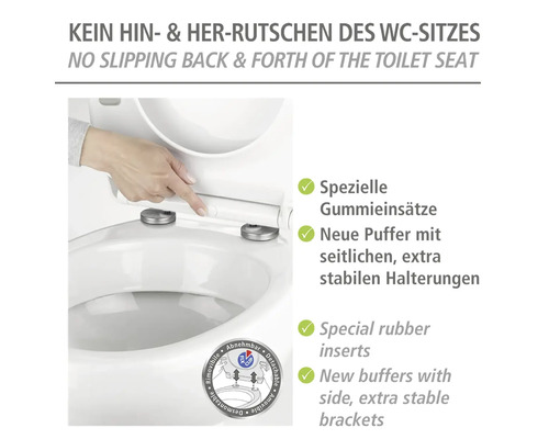 Wenko Gubbio toiletzitting, wit, met soft-close mechanisme, 22883100