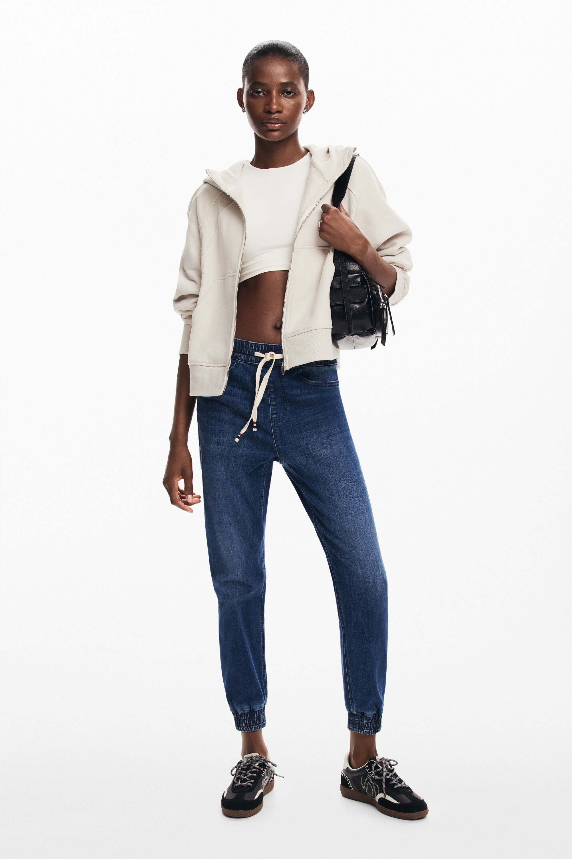 Calça jogger tejido vaquero
